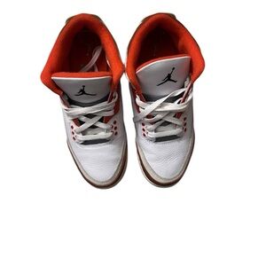 Air Jordan White and Orange Sneakers
